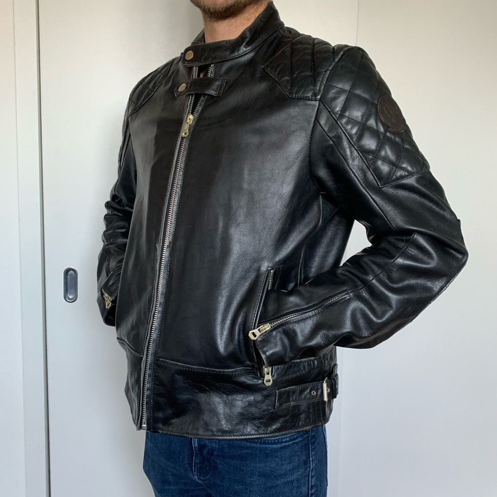 Revit Leather Motorcycle Jacket, Size M/L